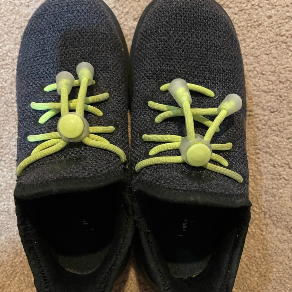 Kids Black and Green Shoes
